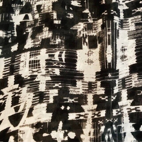 Parker $253 Women's Small Black White Abstract Print Sleeveless Mini Dress - Picture 6 of 11